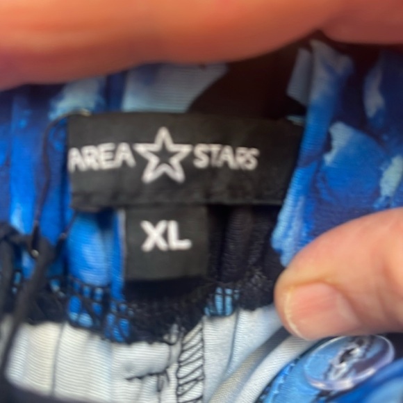 Area Stars NWT Hannah Blue Flared Pants with Floral Pattern Wide Leg Size XL - Picture 6 of 8